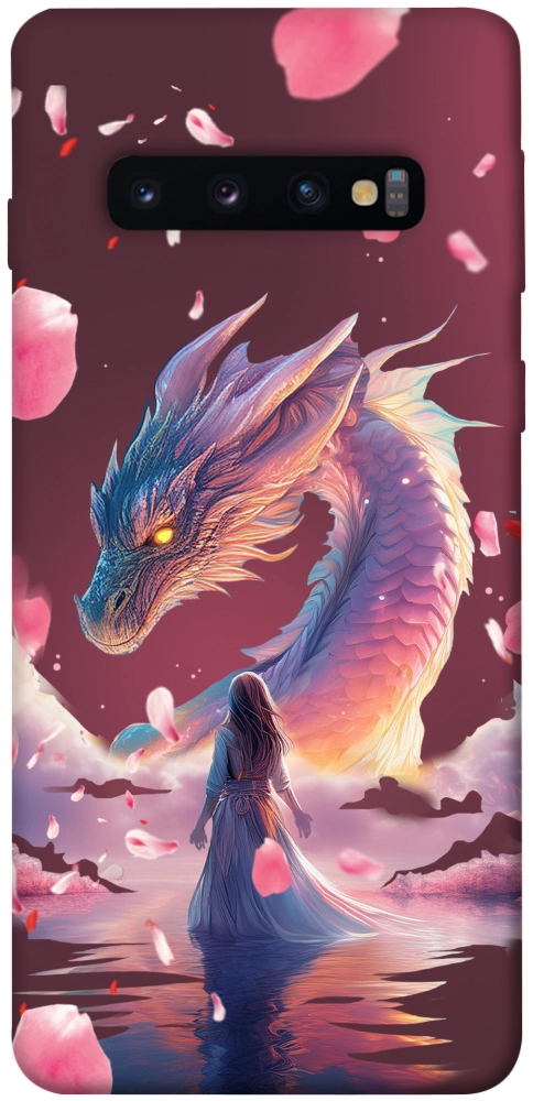 Чехол Girl and dragon для Galaxy S10 (2019)