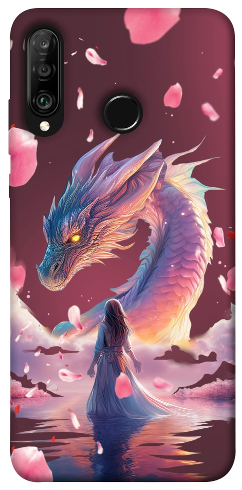 Чехол Girl and dragon для Huawei P30 Lite