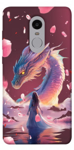 Чохол Girl and dragon для Xiaomi Redmi Note 4 (Snapdragon)