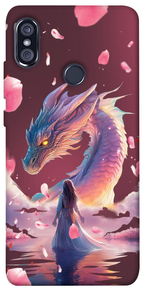 Чохол Girl and dragon для Xiaomi Redmi Note 5 (Dual Camera)