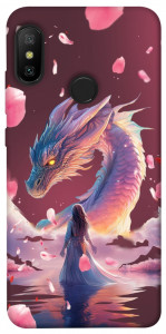 Чехол Girl and dragon для Xiaomi Redmi 6 Pro