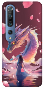 Чехол Girl and dragon для Xiaomi Mi 10