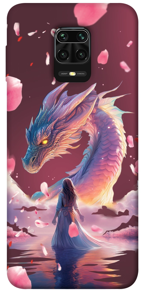 Чехол Girl and dragon для Xiaomi Redmi Note 9 Pro