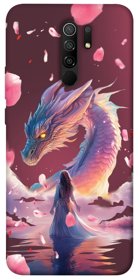 Чохол Girl and dragon для Xiaomi Redmi 9