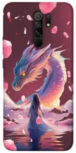 Чехол Girl and dragon для Xiaomi Redmi 9