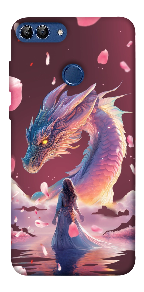 Чохол Girl and dragon для Huawei P Smart