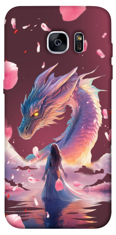 Чехол Girl and dragon для Galaxy S7 Edge