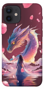 Чохол Girl and dragon для iPhone 12