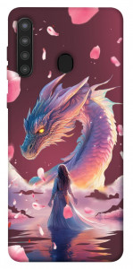 Чехол Girl and dragon для Galaxy A21