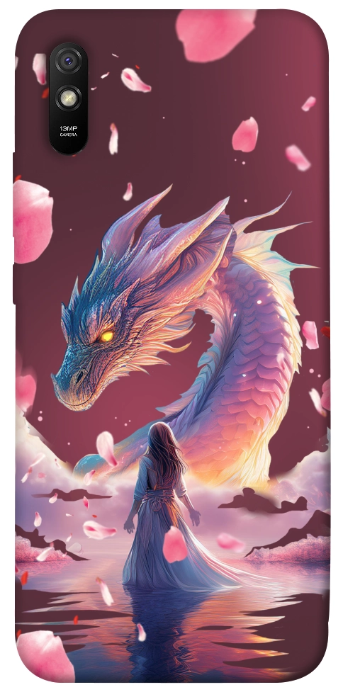 Чохол Girl and dragon для Xiaomi Redmi 9A