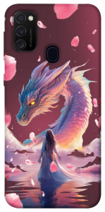 Чохол Girl and dragon для Samsung Galaxy M21