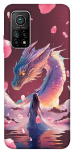 Чехол Girl and dragon для Xiaomi Mi 10T