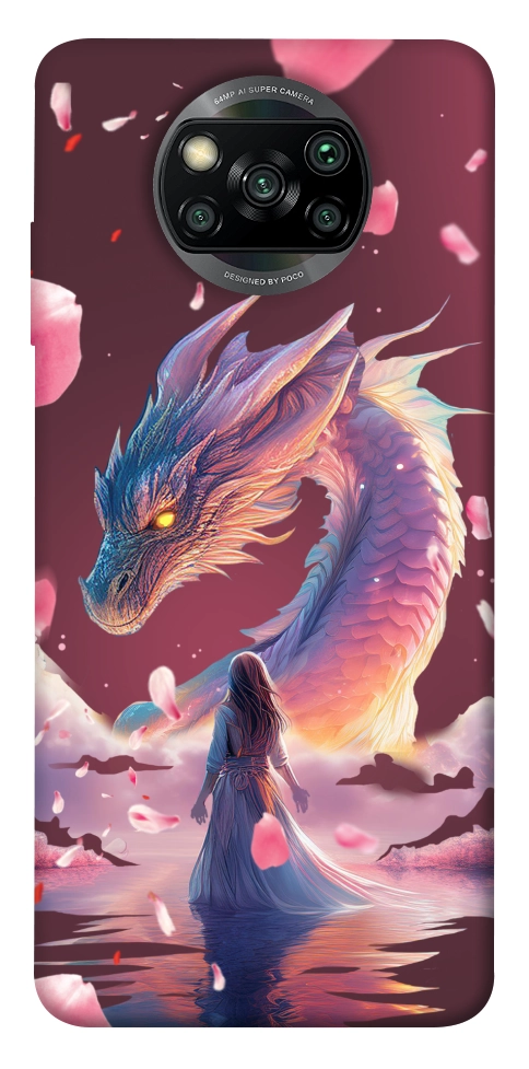 Чохол Girl and dragon для Xiaomi Poco X3 NFC