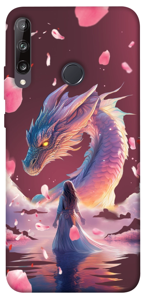 Чохол Girl and dragon для Huawei P40 Lite E