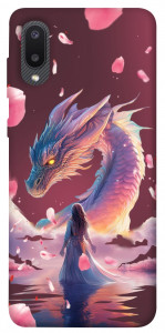 Чохол Girl and dragon для Galaxy A02