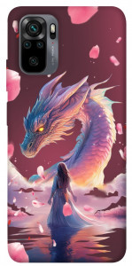 Чохол Girl and dragon для Xiaomi Redmi Note 10S