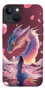 Чехол Girl and dragon для iPhone 13