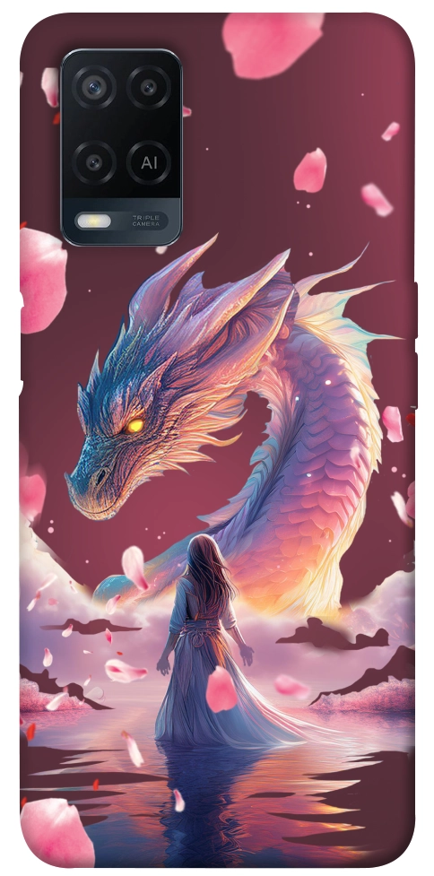 Чохол Girl and dragon для Oppo A54 4G