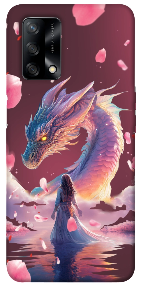 Чехол Girl and dragon для Oppo A74 4G