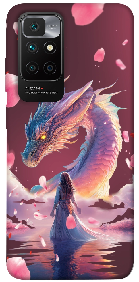 Чехол Girl and dragon для Xiaomi Redmi 10