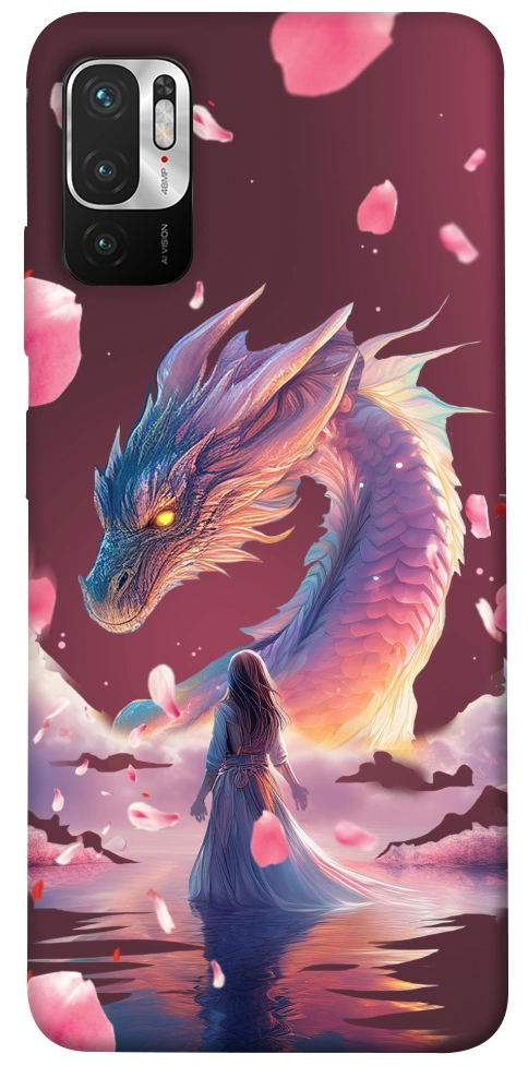 Чехол Girl and dragon для Xiaomi Redmi Note 10 5G