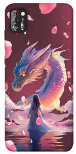 Чехол Girl and dragon для TECNO POP 4 Pro