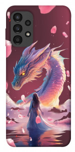 Чехол Girl and dragon для Galaxy A13 4G