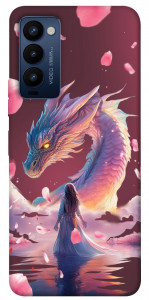 Чехол Girl and dragon для TECNO Camon 18