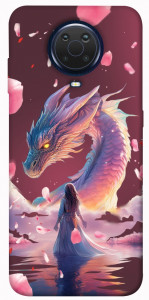 Чехол Girl and dragon для Nokia G10