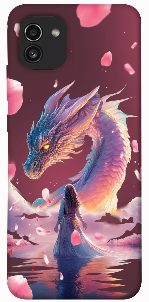 Чохол Girl and dragon для Galaxy A03