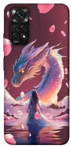 Чехол Girl and dragon для Xiaomi Redmi Note 11S