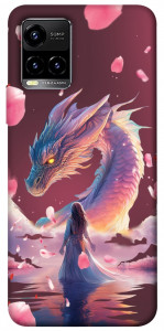 Чехол Girl and dragon для Vivo Y33s