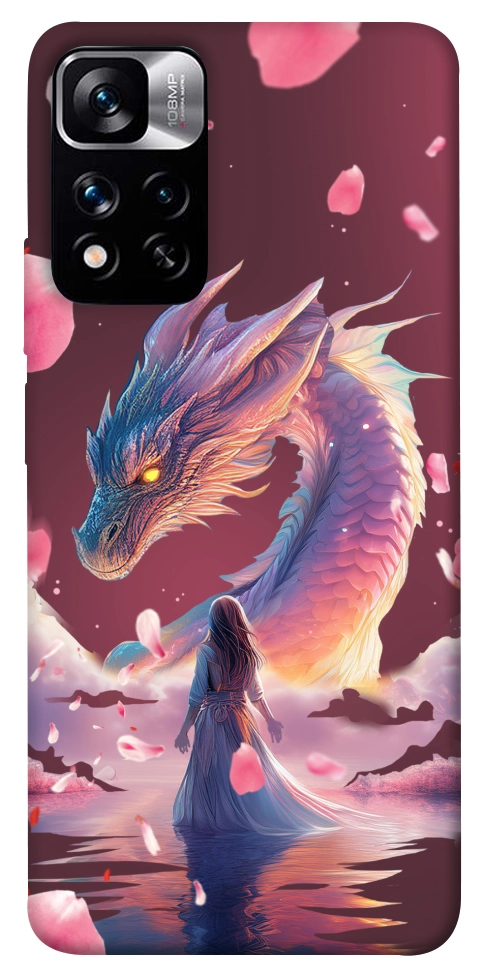 Чехол Girl and dragon для Xiaomi Redmi Note 11 5G