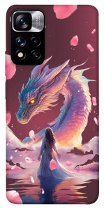 Чехол Girl and dragon для Xiaomi Redmi Note 11 5G