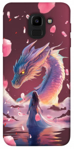 Чехол Girl and dragon для Galaxy J6 (2018)