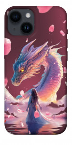 Чехол Girl and dragon для iPhone 14