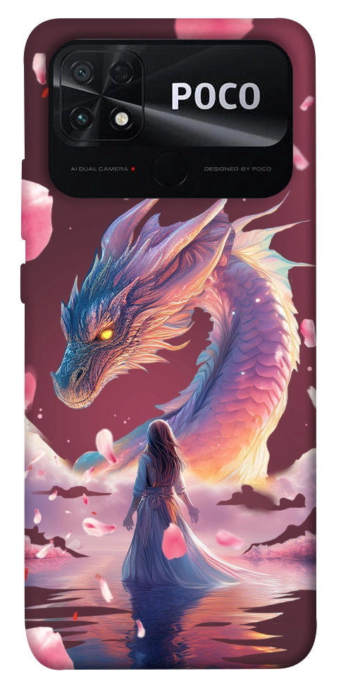 Чехол Girl and dragon для Xiaomi Poco C40