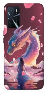 Чохол Girl and dragon для Oppo A16 4G