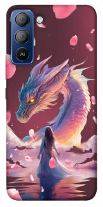 Чехол Girl and dragon для TECNO Pop 5 LTE