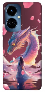 Чехол Girl and dragon для TECNO Camon 19 (CI6n)