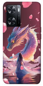 Чехол Girl and dragon для Oppo A57s