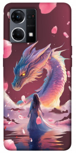 Чохол Girl and dragon для Oppo Reno 7 4G