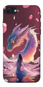 Чохол Girl and dragon для iPhone SE (2022)