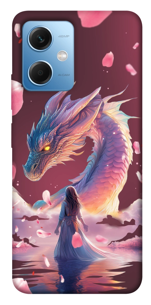 Чехол Girl and dragon для Xiaomi Redmi Note 12 5G