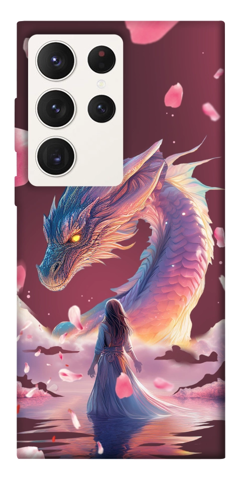 Чохол Girl and dragon для Galaxy S23 Ultra