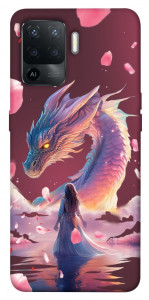 Чохол Girl and dragon для Oppo Reno 5 Lite