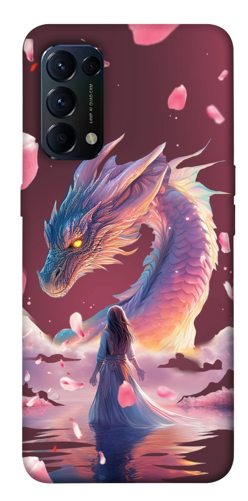 Чохол Girl and dragon для Oppo Reno 5 4G