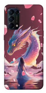 Чохол Girl and dragon для Oppo Reno 5 4G