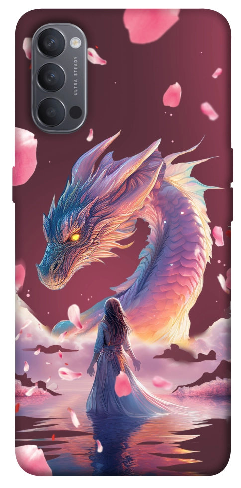 Чехол Girl and dragon для Oppo Reno 4