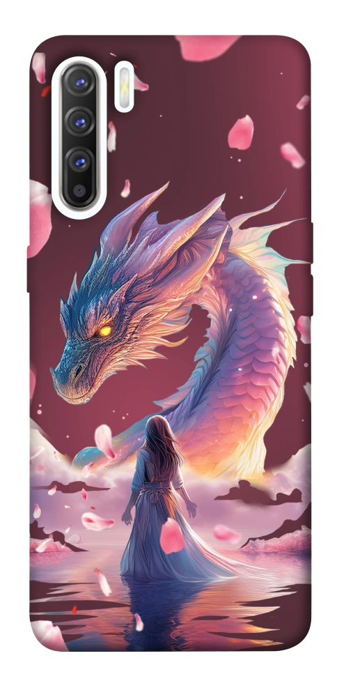 Чохол Girl and dragon для Oppo Reno 3